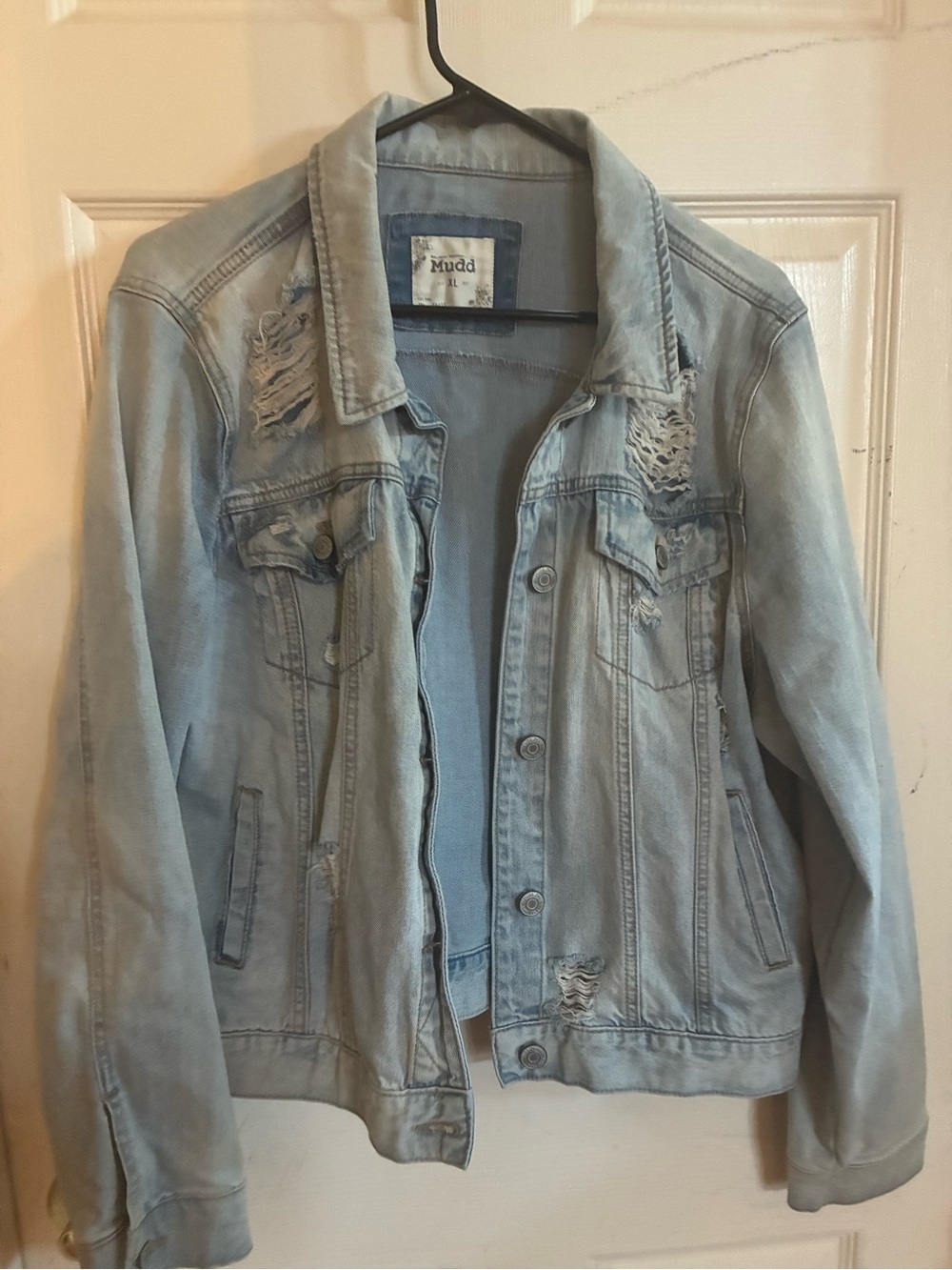 Mudd Light Blue Distressed Denim Jacket